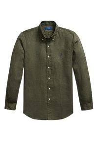 Polo Ralph Lauren Koszula 710966294508 Zielony Regular Fit. Typ kołnierza: polo. Kolor: zielony. Materiał: len #1