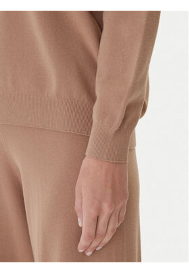 Kontatto Sweter 3M0820C Beżowy Regular Fit. Kolor: beżowy. Materiał: syntetyk