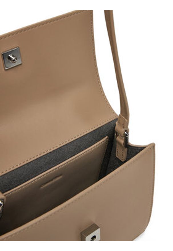 Calvin Klein Torebka Ck Linn Top Handle Crossbody K60K613162 Beżowy. Kolor: beżowy. Materiał: skórzane