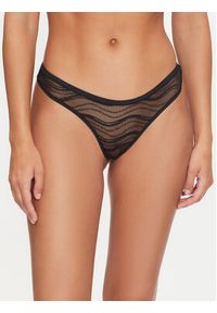 Calvin Klein Underwear Komplet 3 par stringów Thong 3Pk 000QD5216E Kolorowy. Materiał: syntetyk. Wzór: kolorowy