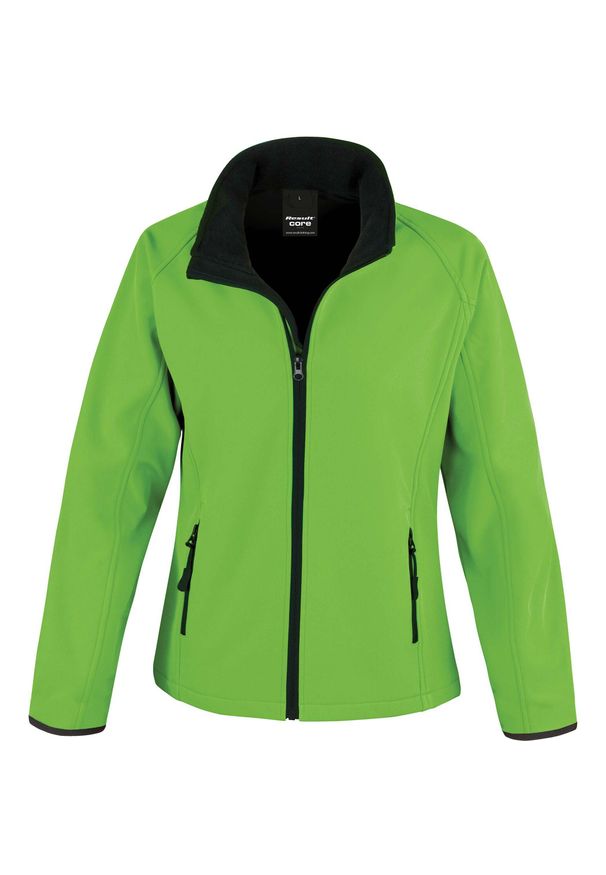 RESULT - Kurtka Result Softshell Femme Printable. Kolor: wielokolorowy, czarny, zielony. Materiał: softshell
