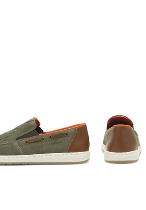 Rieker Półbuty 18266-54 Zielony. Kolor: zielony. Materiał: zamsz, skóra