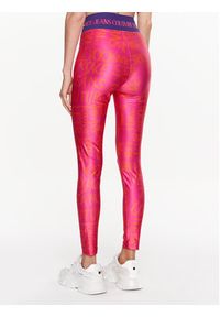 Versace Jeans Couture Legginsy 74HAC113 Różowy Slim Fit. Kolor: różowy. Materiał: syntetyk #5