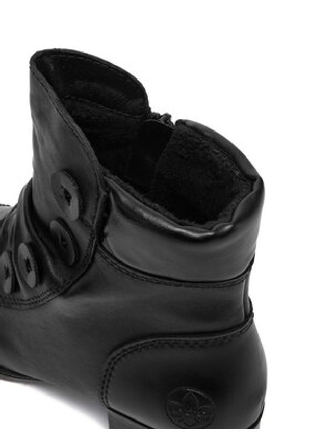 Rieker Botki CEO-78659-00 Czarny. Kolor: czarny. Materiał: skóra