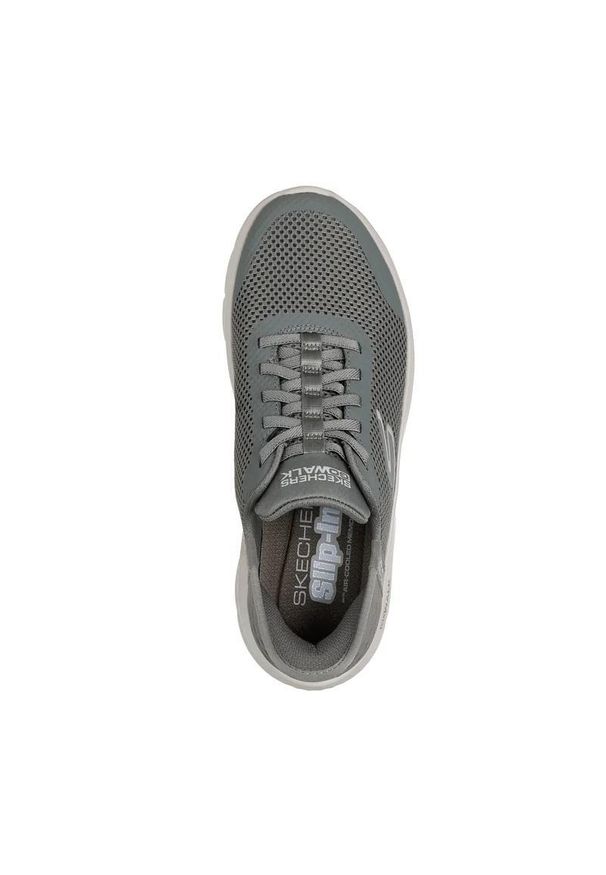 skechers - Buty SKECHERS SLIP-INS GO WALK FLEX Zielony. Kolor: zielony. Materiał: tkanina