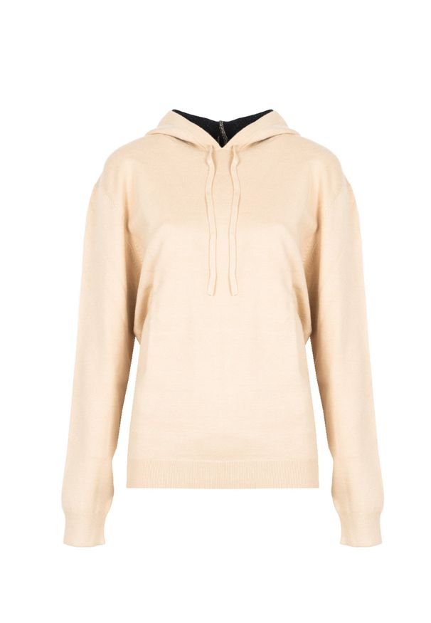 Silvian Heach Sweter "Drage" | PGA22103MA | Drage | Kobieta | Beżowy. Okazja: na co dzień. Typ kołnierza: kaptur. Kolor: beżowy. Materiał: poliester, wiskoza, nylon. Styl: casual