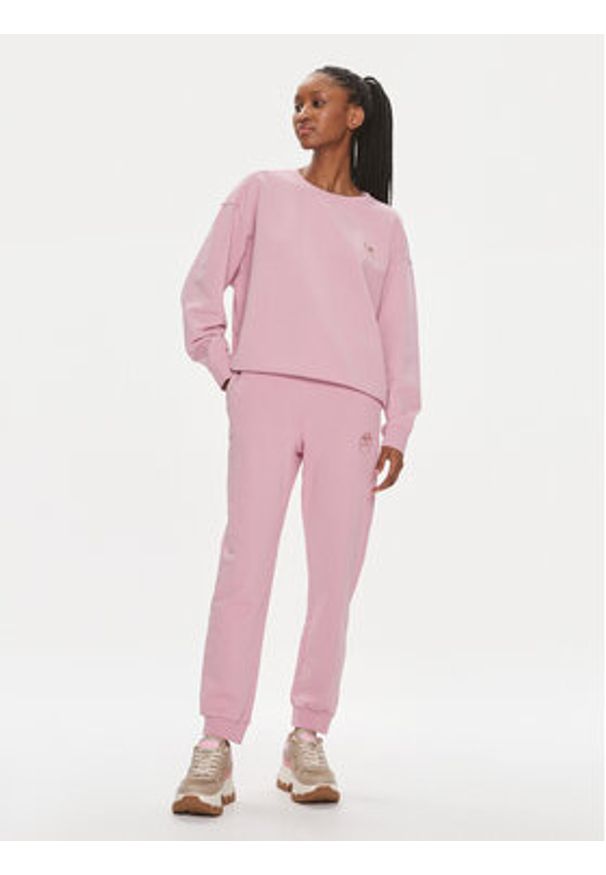 Pinko Spodnie dresowe Carico 100371 A1N7 Różowy Regular Fit. Kolor: różowy. Materiał: bawełna