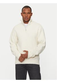 Jack & Jones - Jack&Jones Sweter Ollie 12241817 Écru Relaxed Fit. Materiał: syntetyk