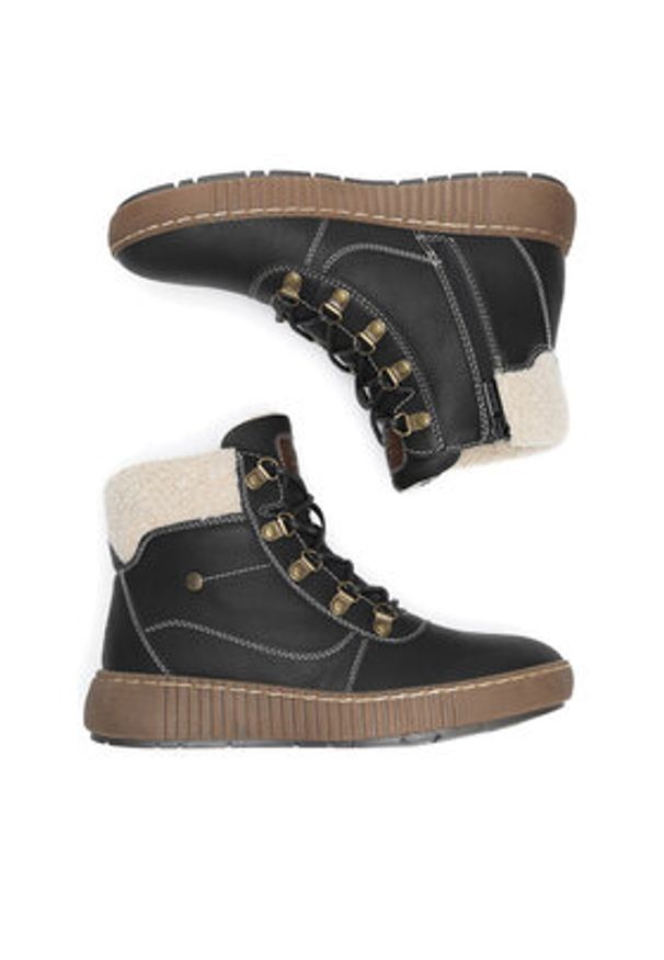 Go Soft Trzewiki WS5586-26 Czarny. Kolor: czarny. Materiał: materiał