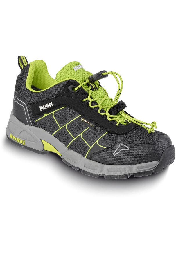 Buty trekkingowe dziecięce MEINDL Finale Junior GTX, z membraną Gore-Tex. Kolor: szary. Technologia: Gore-Tex