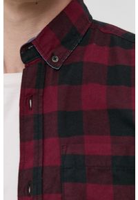 PRODUKT by Jack & Jones - Produkt by Jack & Jones - Koszula bawełniana. Okazja: na co dzień. Typ kołnierza: button down. Kolor: czerwony. Materiał: bawełna. Długość rękawa: długi rękaw. Długość: długie. Styl: casual #4