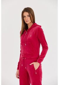 Juicy Couture - JUICY COUTURE Różowa bluza Madison Hoodie. Kolor: różowy #8