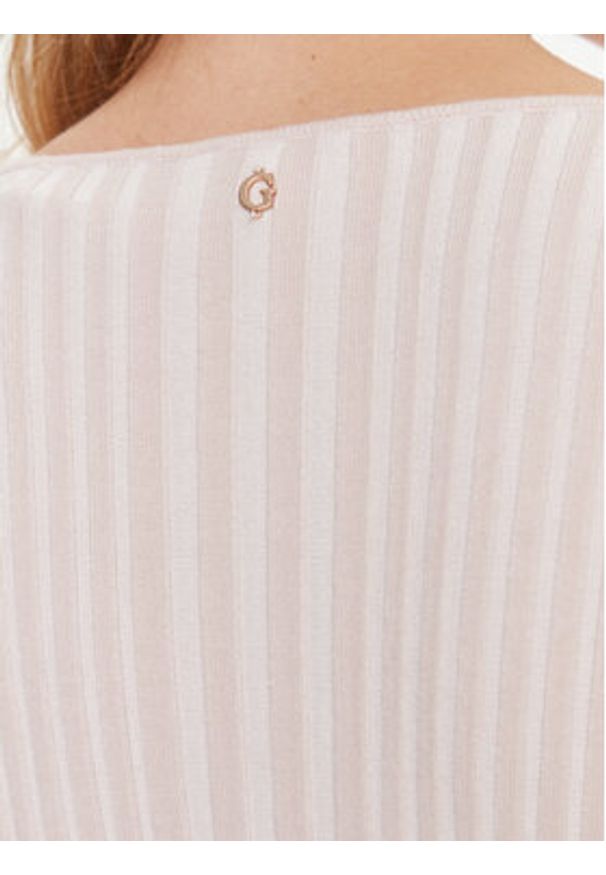 Guess Kardigan Allie W4RR43 Z2YN2 Beżowy Slim Fit. Kolor: beżowy. Materiał: syntetyk