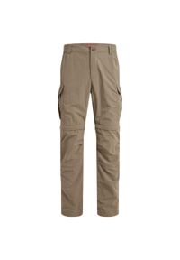 CRAGHOPPERS - Spodnie cargo Craghoppers NosiLife Convertible III. Kolor: beżowy. Sezon: lato. Sport: turystyka piesza