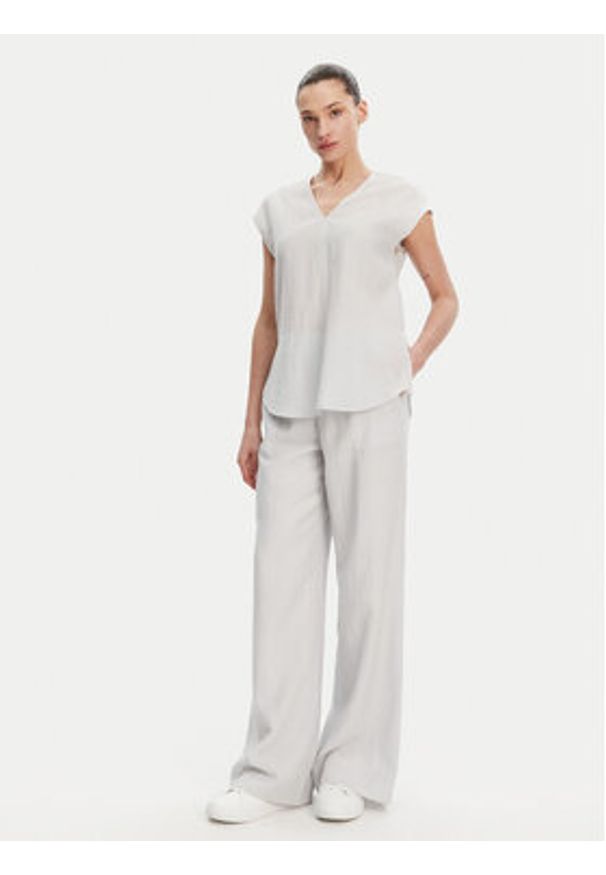 Calvin Klein Bluzka K20K208210 Błękitny Regular Fit. Kolor: niebieski. Materiał: lyocell