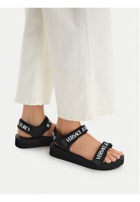 Versace Jeans Couture Sandały 80VA3SX4 ZS630 Czarny. Kolor: czarny. Materiał: syntetyk #7