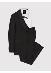 Pako Lorente - PAKO LORENTE – Brązowe spodnie smokingowe. Kolor: brązowy. Materiał: poliester, wełna, wiskoza, elastan #6