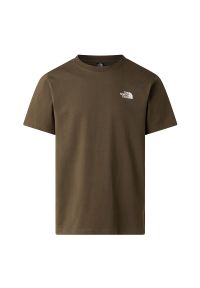 Koszulka męska The North Face Regular Short Graphic 0A8GUW21L1 - brązowa. Kolor: brązowy. Materiał: materiał, bawełna. Długość rękawa: krótki rękaw. Długość: krótkie. Sezon: lato #1