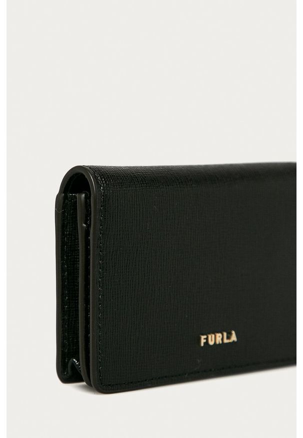 Furla - Portfel skórzany Babylon. Kolor: czarny. Materiał: skóra. Wzór: gładki