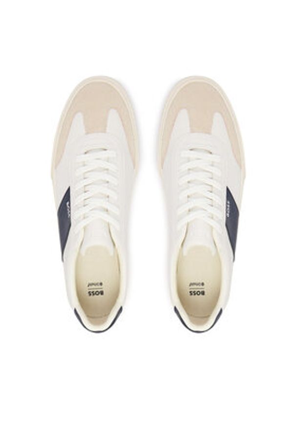 BOSS Sneakersy Aiden 50557852 Biały. Kolor: biały. Materiał: skóra