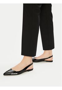 Love Moschino - LOVE MOSCHINO Baleriny JA11021G1MIH0000 Czarny. Kolor: czarny. Materiał: lakier, skóra #3