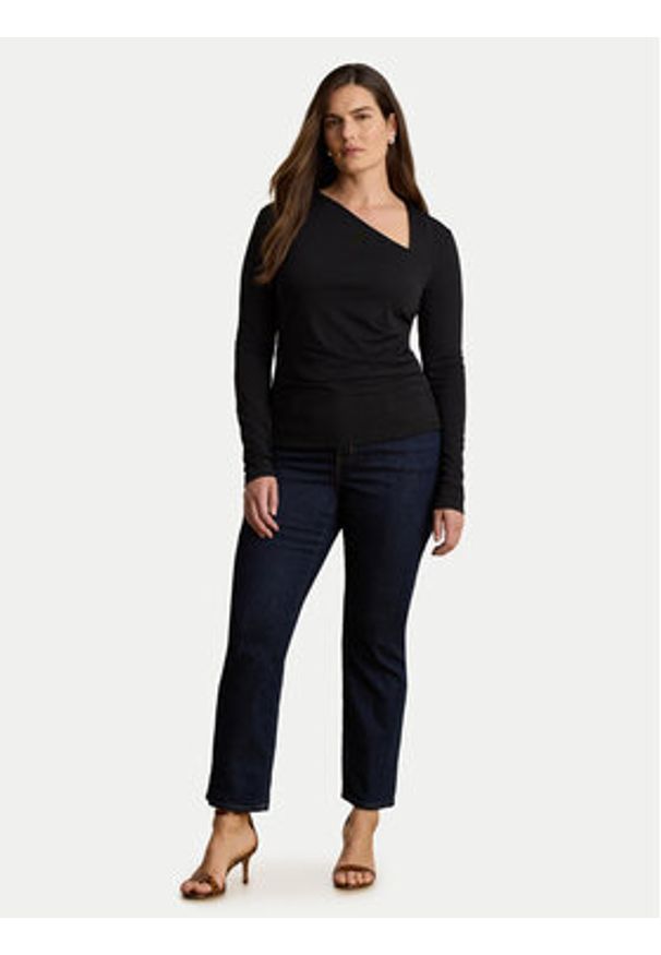 Lauren Ralph Lauren - LAUREN RALPH LAUREN Bluzka 200P13936001 Czarny Regular Fit. Kolor: czarny. Materiał: syntetyk