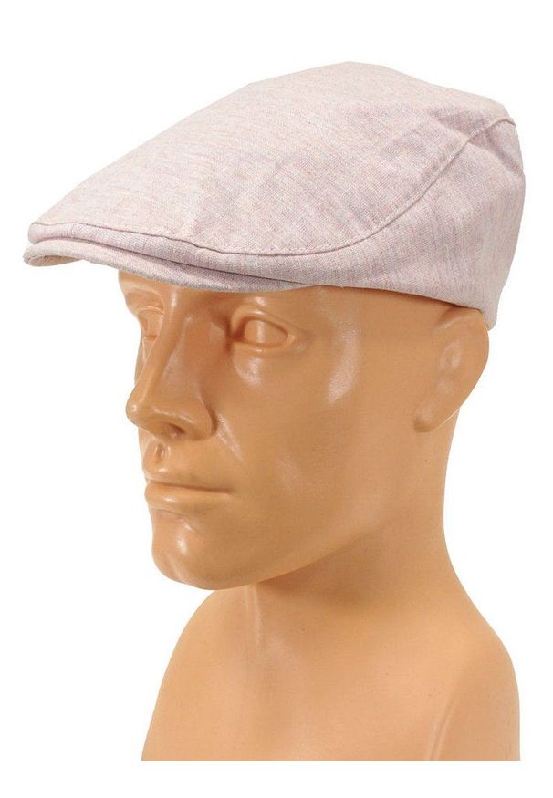 Różowy Letni Męski Kaszkiet, Przewiewny, Wakacyjny -Pako Jeans- z Gumką, Pudrowy Róż. Kolor: różowy. Materiał: bawełna. Sezon: lato. Styl: wakacyjny