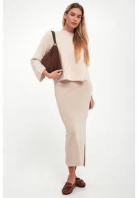 Marella - Sweter damski wełniany Nanti MARELLA MONOCHROME. Materiał: wełna