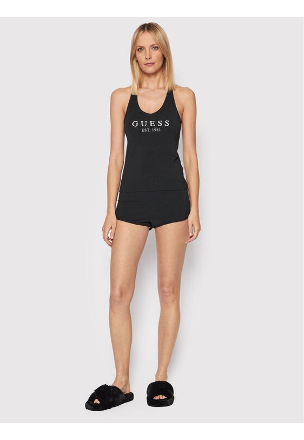 Guess Piżama O1GX01 JR07A Czarny Regular Fit. Kolor: czarny