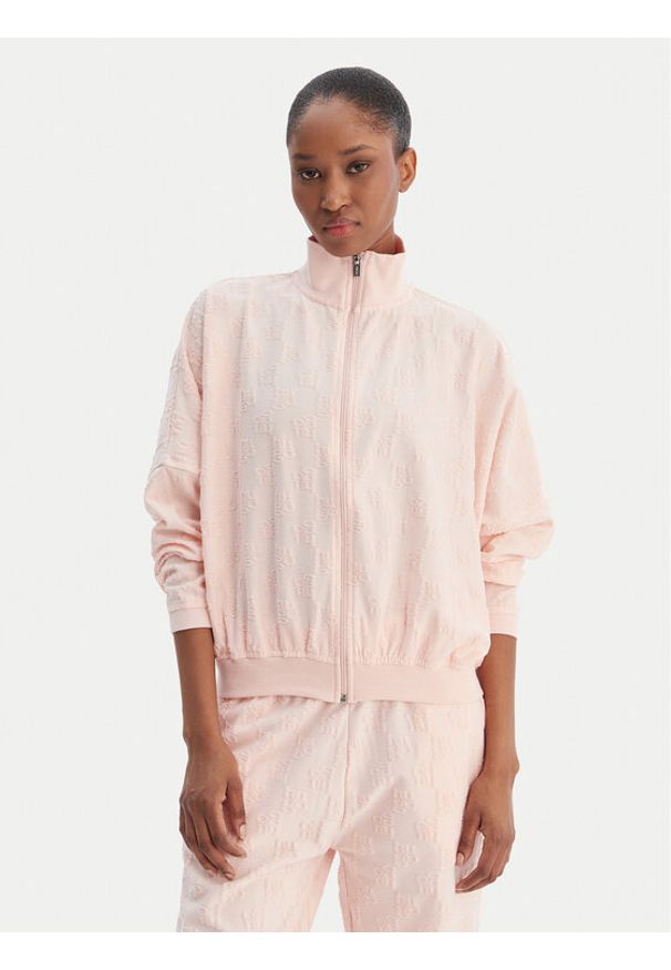 Hugo - HUGO Bluza Monogram 50556831 Różowy Regular Fit. Kolor: różowy. Materiał: bawełna