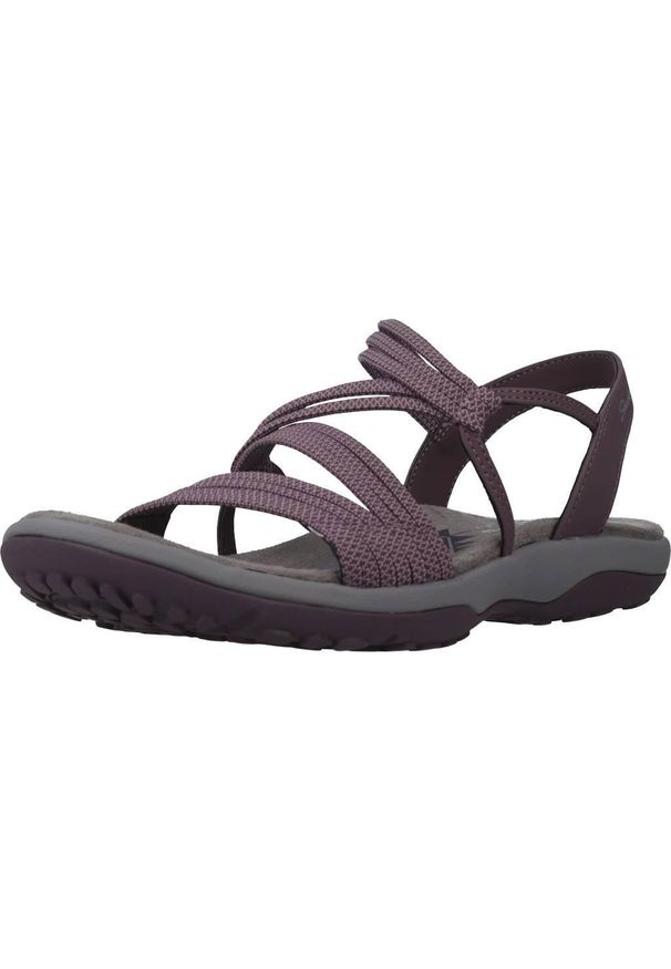 skechers - Sandały SKECHERS REGGAE SLIM Fioletowy. Kolor: fioletowy. Materiał: tkanina. Sezon: lato