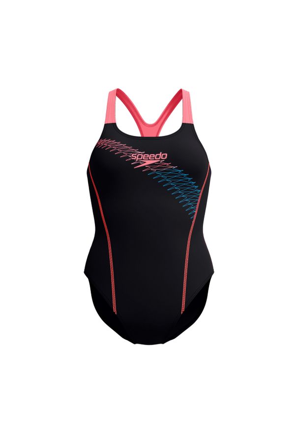 Damski kostium kąpielowy 1-częściowy Speedo Eco Medley Logo Medalist. Kolor: czarny