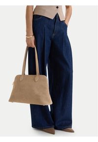 Gino Rossi - GINO ROSSI Torebka EO-LA482-7019-1 Beżowy. Kolor: beżowy. Materiał: zamszowe, skórzane #1