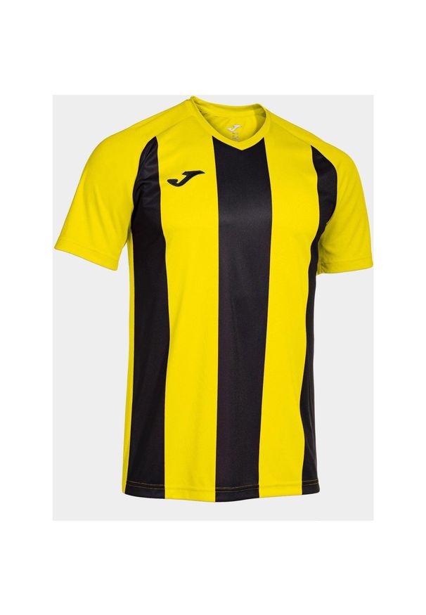 Męski T-shirt Joma Inter IV - Żółty i Czarny, Sportowy i Oddychający. Kolor: czarny, żółty, wielokolorowy. Sport: piłka nożna