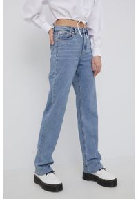 only - Only jeansy Megan damskie high waist. Stan: podwyższony. Kolor: niebieski #5