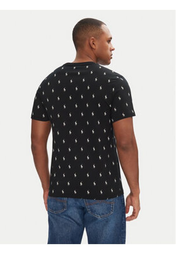 Polo Ralph Lauren T-Shirt 714899612005 Czarny Regular Fit. Typ kołnierza: polo. Kolor: czarny. Materiał: bawełna