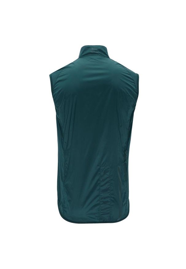 Wodoodporna kamizelka Silvini Garcio. Typ kołnierza: kołnierzyk stójkowy. Kolor: niebieski. Materiał: softshell. Sport: turystyka piesza, kolarstwo