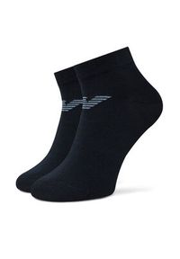 Emporio Armani Zestaw 3 par niskich skarpet męskich EM000550 AF12271 MB153 Granatowy. Kolor: niebieski. Materiał: bawełna, materiał