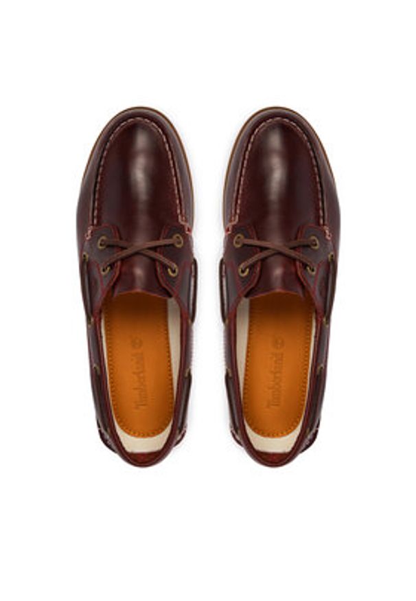 Timberland Półbuty Classic Boat TB0A2Q9XEIW1 Bordowy. Kolor: czerwony. Materiał: skóra