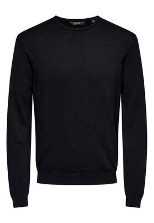 Only & Sons Sweter Wyler 22020088 Czarny Regular Fit. Kolor: czarny. Materiał: wiskoza