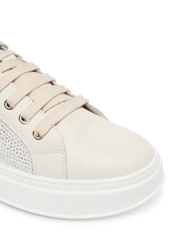Patrizia Pepe Sneakersy PPJ904.02 Écru. Materiał: skóra