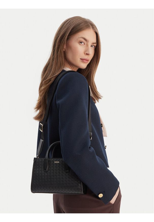 BOSS Torebka 50557998 Czarny. Kolor: czarny. Materiał: skórzane