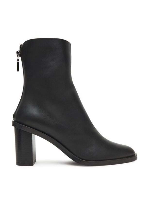 Max Mara Botki Midiboot80 25247960726 Czarny. Kolor: czarny. Materiał: skóra
