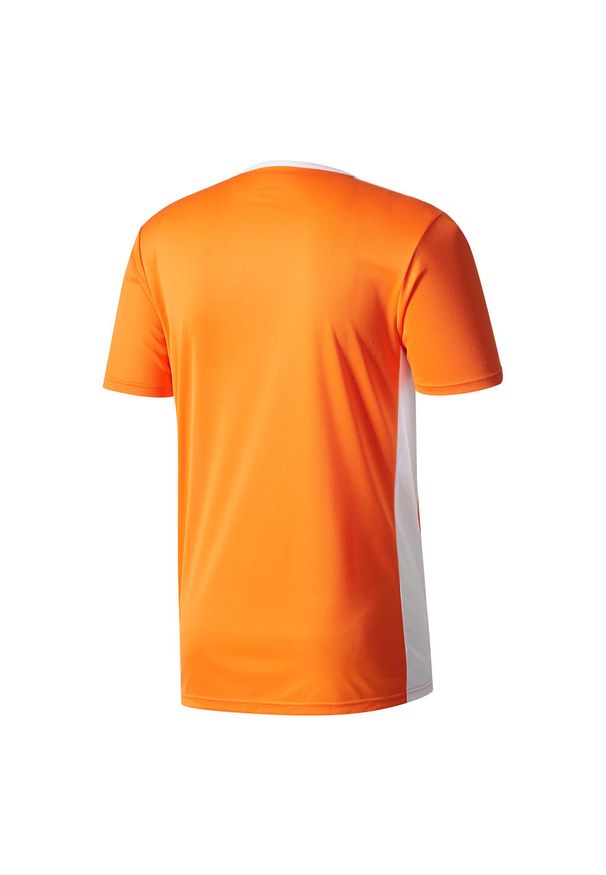 Adidas - Jersey adidas Entrada 18. Kolor: biały, wielokolorowy, pomarańczowy. Materiał: jersey. Sport: piłka nożna