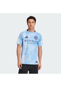 Adidas - Koszulka New York City FC Home. Kolor: niebieski. Materiał: materiał