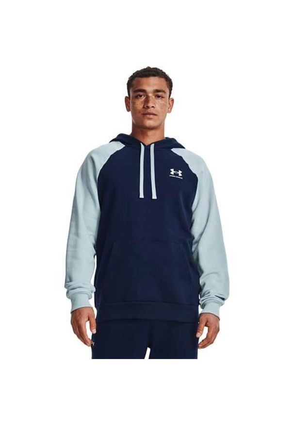 Bluza sportowa męska Under Armour Rival Fleece Color Blockhoodie. Typ kołnierza: kaptur. Kolor: niebieski