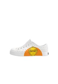 Native Shoes - Buty miejskie dziecięce NATIVE JEFFERSON BLOCK YOUTH STAR WARS. Okazja: na co dzień. Kolor: biały. Wzór: motyw z bajki