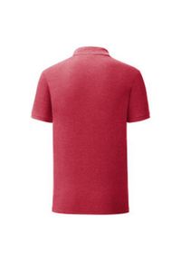 FRUIT OF THE LOOM - Koszulka Polo Męska Iconic. Typ kołnierza: polo. Kolor: czerwony