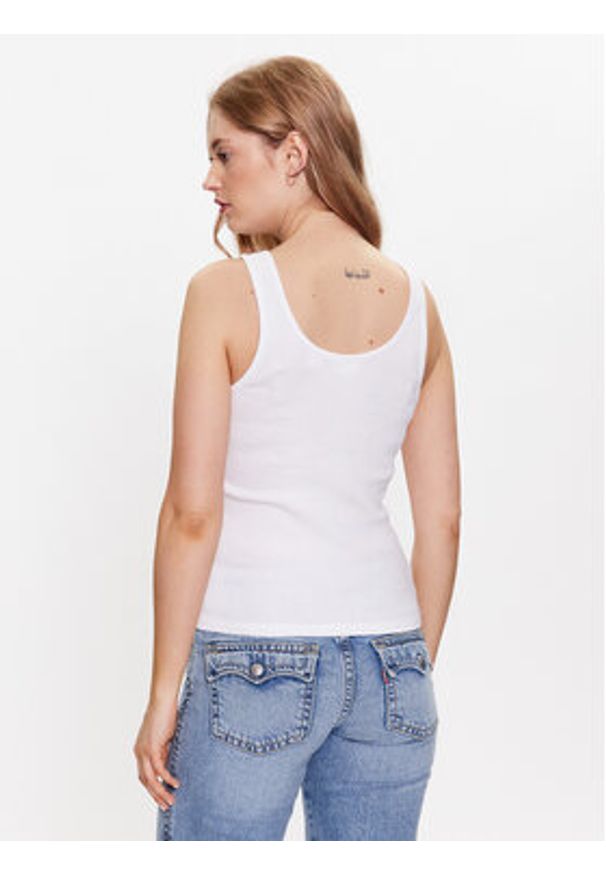 Levi's® Top Essential A5906-0001 Biały Regular Fit. Kolor: biały. Materiał: bawełna