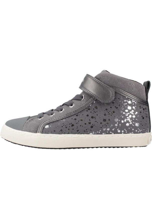 Geox - Buty GEOX J KALISPERA GIRL Szary. Kolor: szary. Materiał: zamsz, materiał. Szerokość cholewki: normalna. Sport: turystyka piesza